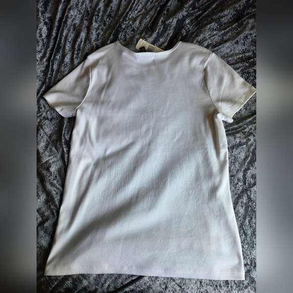 New With Tags! Lauren White Basic T-Shirt - Picture 4 of 5